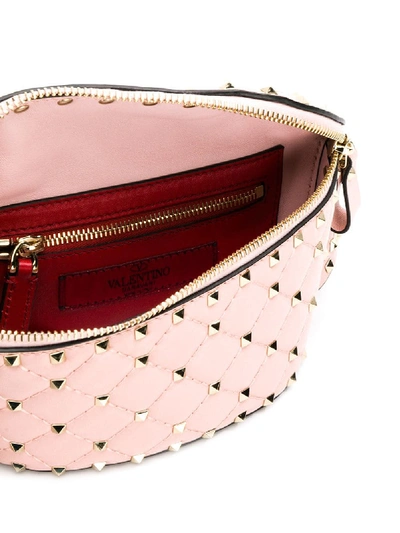 Shop Valentino Rockstud Spike Leather Belt Bag In Pink