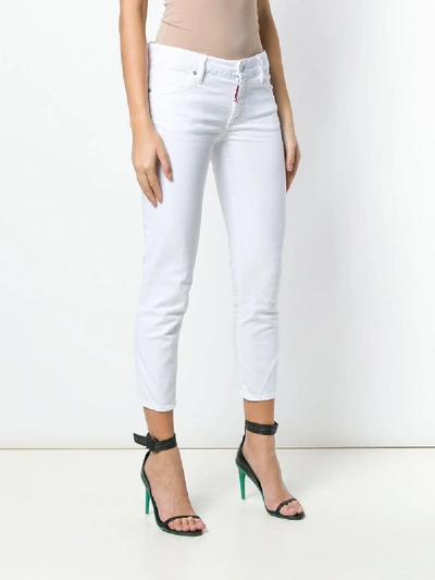 Shop Dsquared2 Skinny Denim Jeans In White