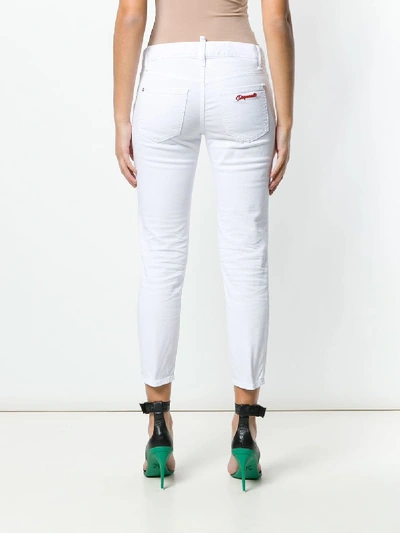 Shop Dsquared2 Skinny Denim Jeans In White