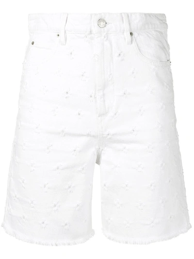Shop Isabel Marant Étoile Liny Cotton Shorts In White