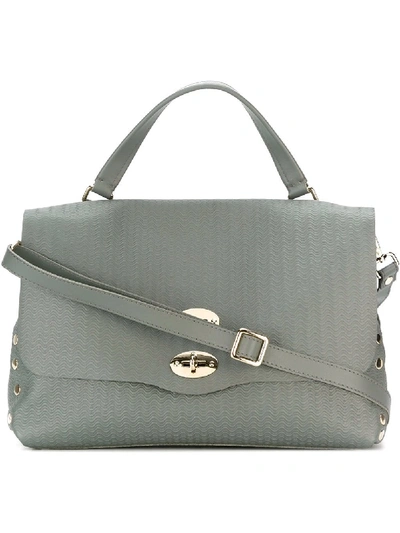 Shop Zanellato Medium Postina Handbag In Grey