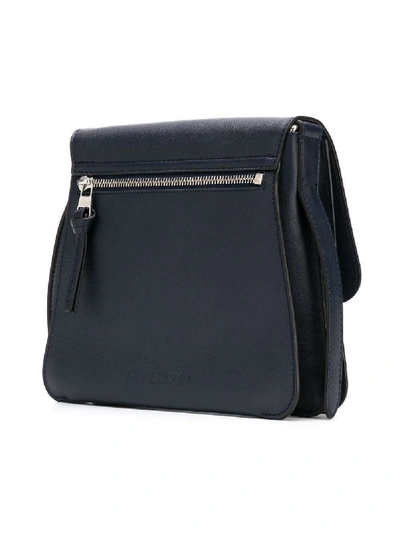 Shop Jw Anderson Leather Shoulder Bag In Blue