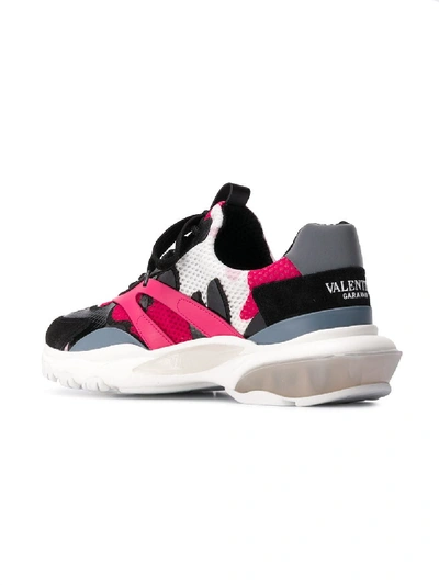 Shop Valentino Bounce Leather Sneakers In Violet