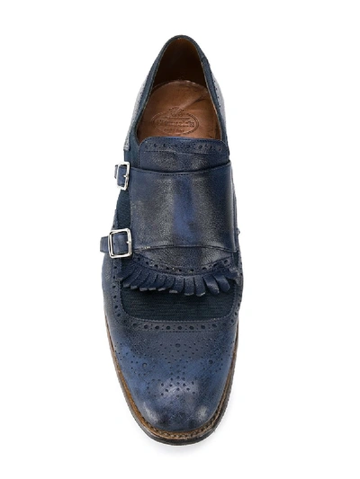 Shop Church's Leather Monk-strap Shoes In Blue