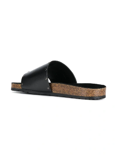 Shop Saint Laurent Calf Sandals In Black