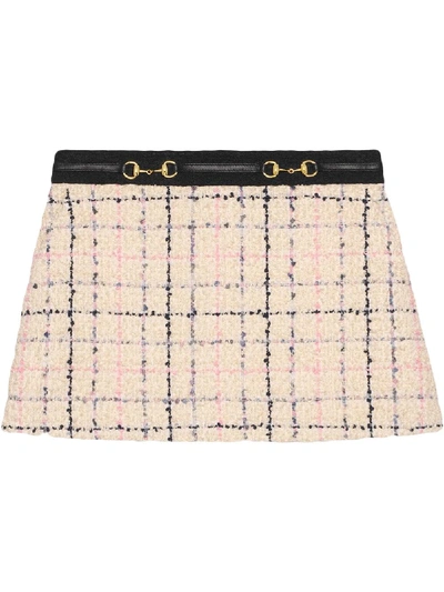 Shop Gucci Mini Skirt In White