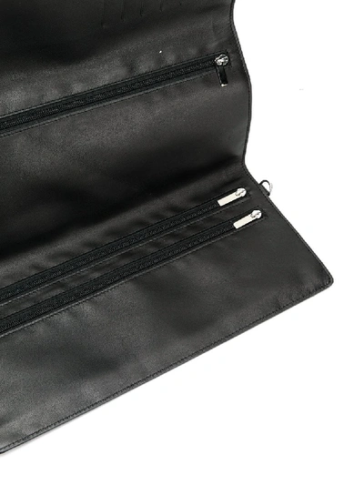 Shop Mm6 Maison Margiela Leather Shoulder Bag In Black