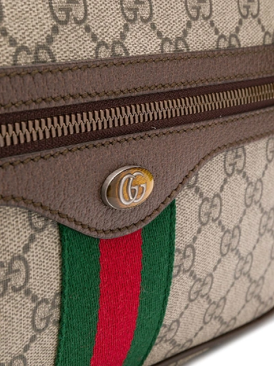 Shop Gucci Ophidia Belt Bag In Beige