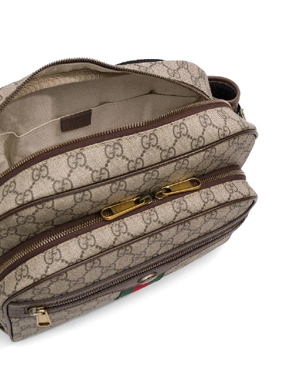 Shop Gucci Ophidia Belt Bag In Beige