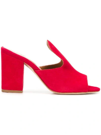 Shop Paris Texas Leather Mules In Red