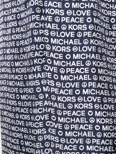 Shop Michael Michael Kors Silk Trousers In Blue