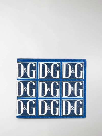 Shop Dolce & Gabbana Logo Wallet In Blue