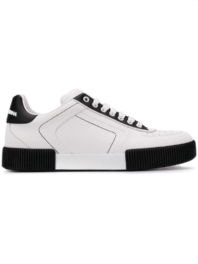 Shop Dolce & Gabbana Calf Leather Sneaker In White