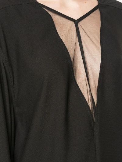 Shop Rick Owens V Necked Top In Black