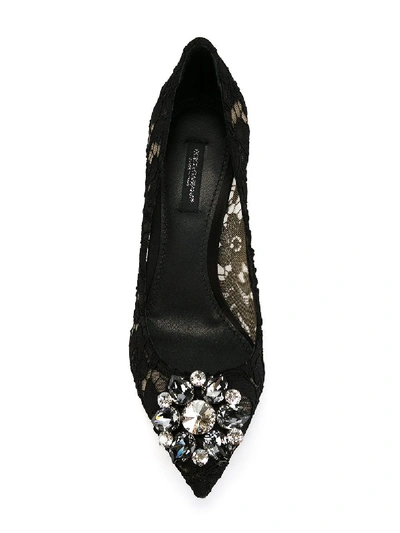 Dolce & Gabbana Woman Pumps Midnight Blue Size 4 Viscose, Cotton, Polyamide, Silk In Blue