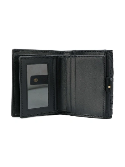 Shop Ferragamo Gancino Quilting Leather Flap Wallet In Black