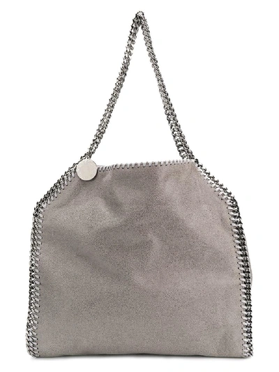 Shop Stella Mccartney Falabella Small Tote Bag In Grey