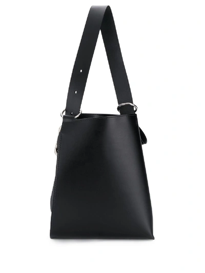 Shop Venczel Taeo Leather Shoulder Bag In Black