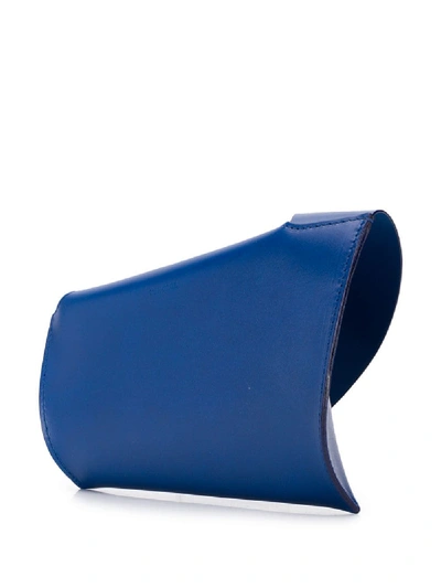 Shop Venczel Reiera Leather Clutch In Blue