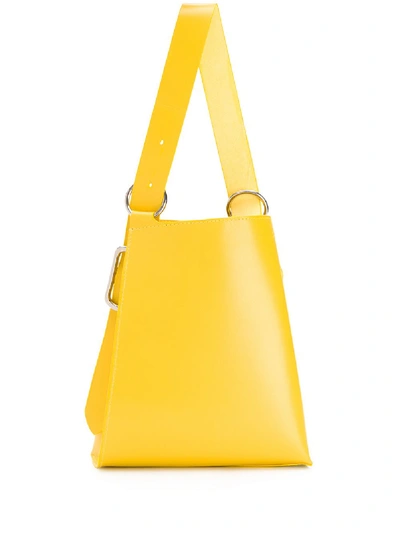 Shop Venczel Taeo Leather Shoulder Bag In Yellow