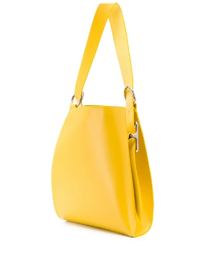 Shop Venczel Taeo Leather Shoulder Bag In Yellow