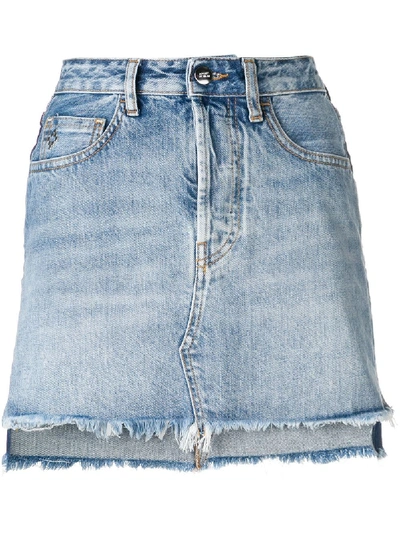 Shop Marcelo Burlon County Of Milan Denim Skirt In Blue