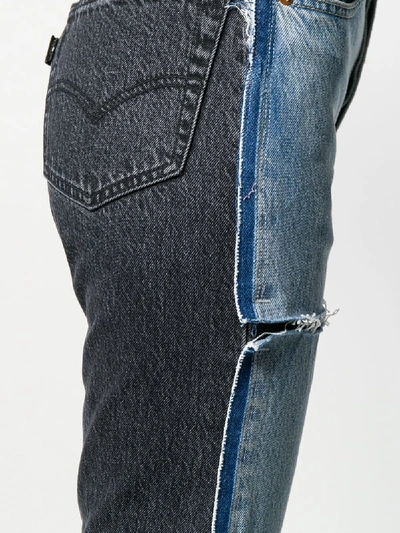 Shop Vetements Cotton Reworked Denim Jeans In Blue