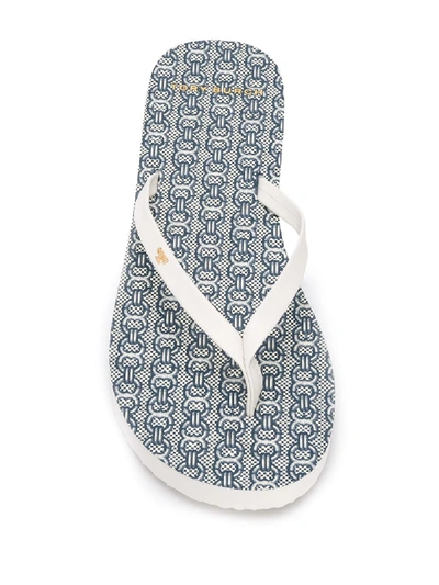 Shop Tory Burch Leather Flip Flops In White