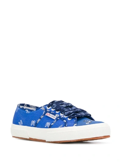 Shop Alanui Sneakers With Bandana In Blue