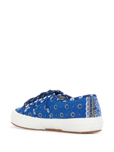Shop Alanui Sneakers With Bandana In Blue