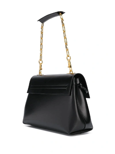 Shop Valentino Vring Leather Chain Bag In Black
