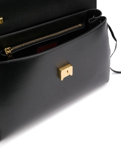 Shop Valentino Vring Leather Chain Bag In Black
