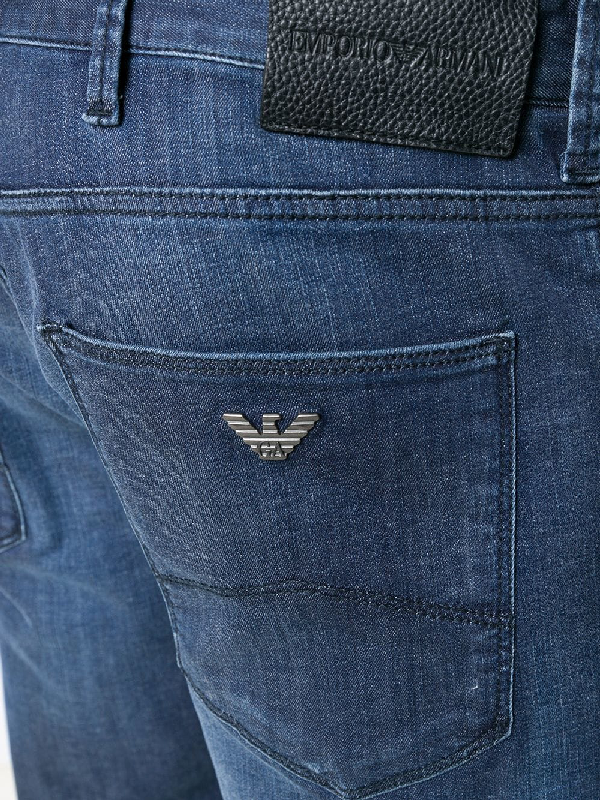 Emporio Armani Denim Cotton Jeans In Blue | ModeSens