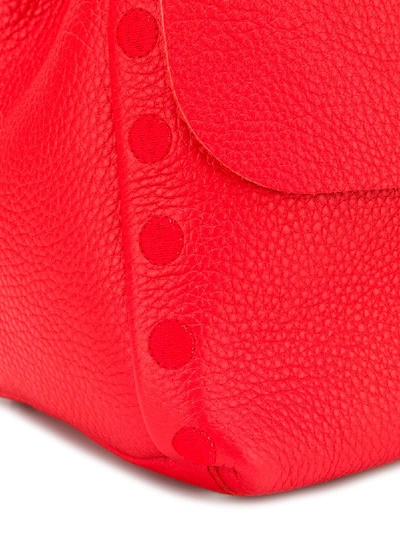 Shop Zanellato Postina Leather Shoulder Bag In Red