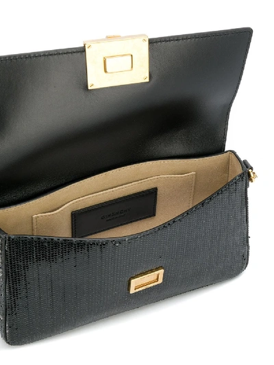 Shop Givenchy Charm Leather Shoulder Bag In Black