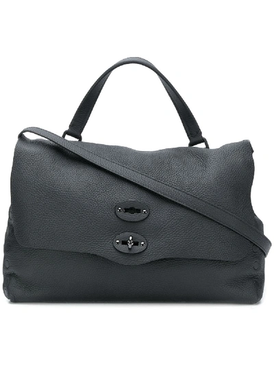 Shop Zanellato Postina Leather Shoulder Bag In Black