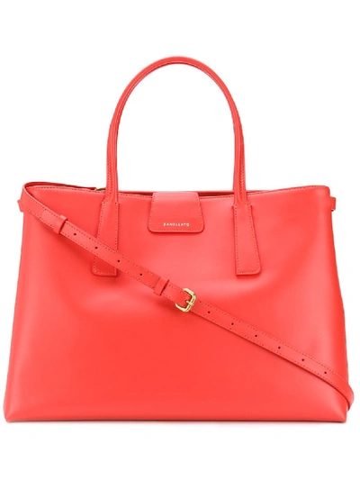 Shop Zanellato Duo Metropolitan Leather Shopping Bag In Orange