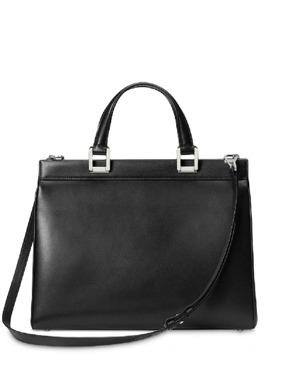 Shop Gucci Zumi Large Leather Handbag In Black