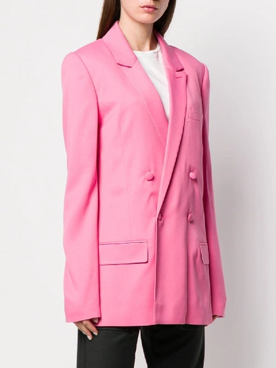 Shop Haider Ackermann Double Breasted Jacket In Pink