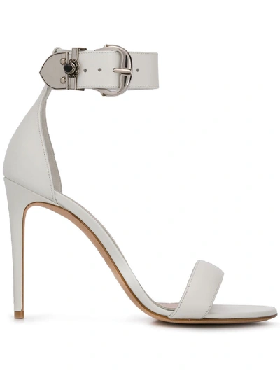 Shop Alexander Mcqueen Leather Sandals In White