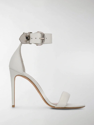 Shop Alexander Mcqueen Leather Sandals In White