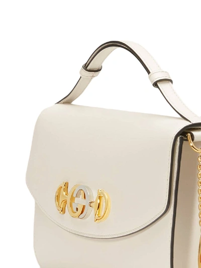 Shop Gucci Zumi Leather Crossbody Bag In White