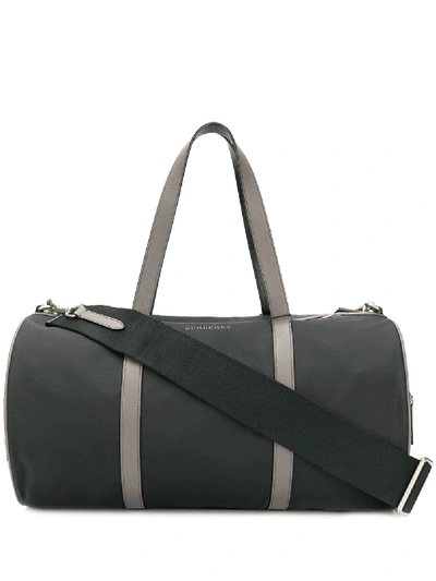 Shop Burberry Large Kennedy Check Travel Bag In Black