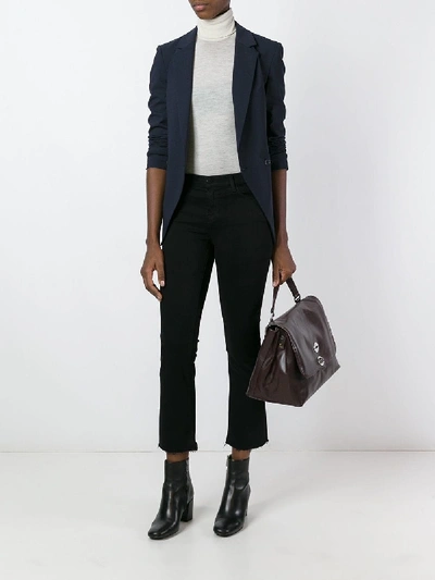 Shop J Brand Mid Rise Crop Bootcut Selena Jeans In Black