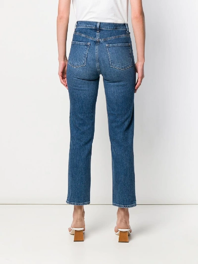 Shop J Brand High Rise Straight Jules Jeans In Blue