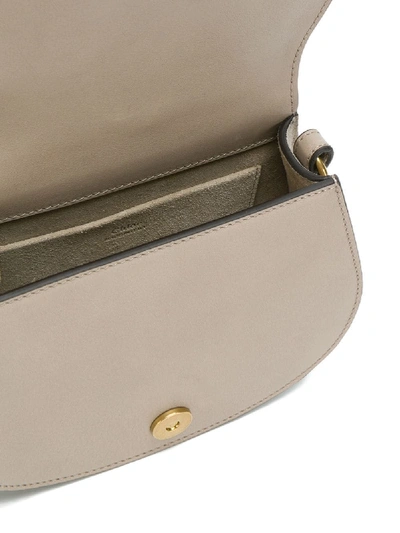 Shop Chloé Nile Small Leather Shoulder Bag In Grey