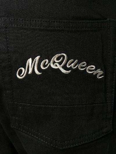 Shop Alexander Mcqueen Cotton Jeans In Black