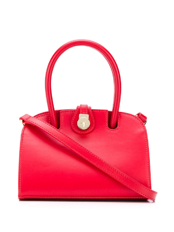 Manu Atelier Micro Ladybird Leather Bag In Red | ModeSens