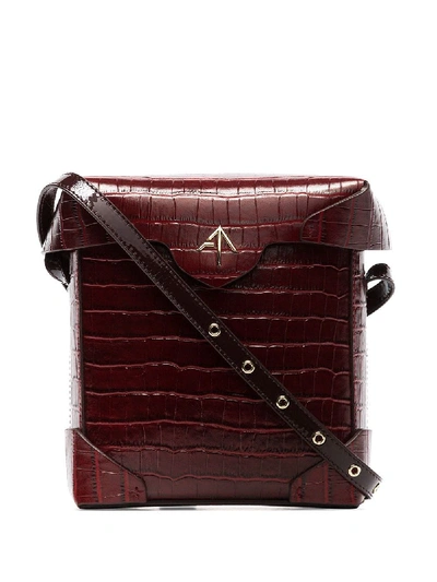 Shop Manu Atelier Mini Pristine Leather Bag In Violet