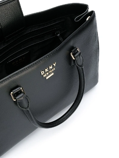 Shop Dkny Whitney Leather Bag In Black
